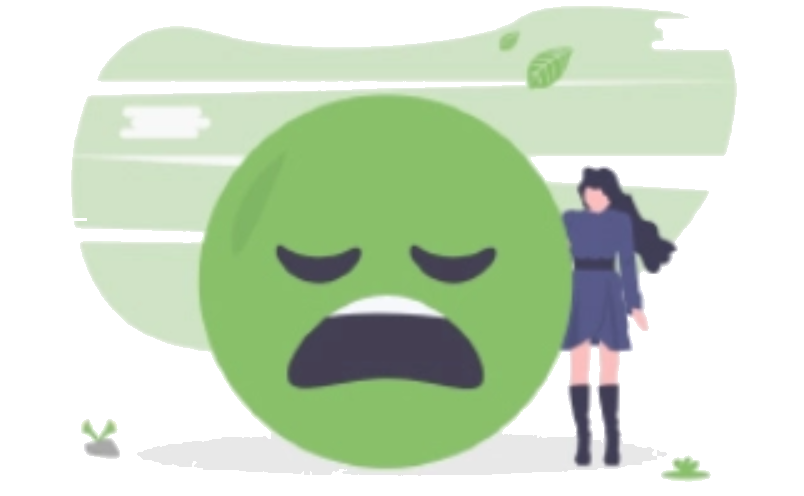 Mergaite su liudnu veidu